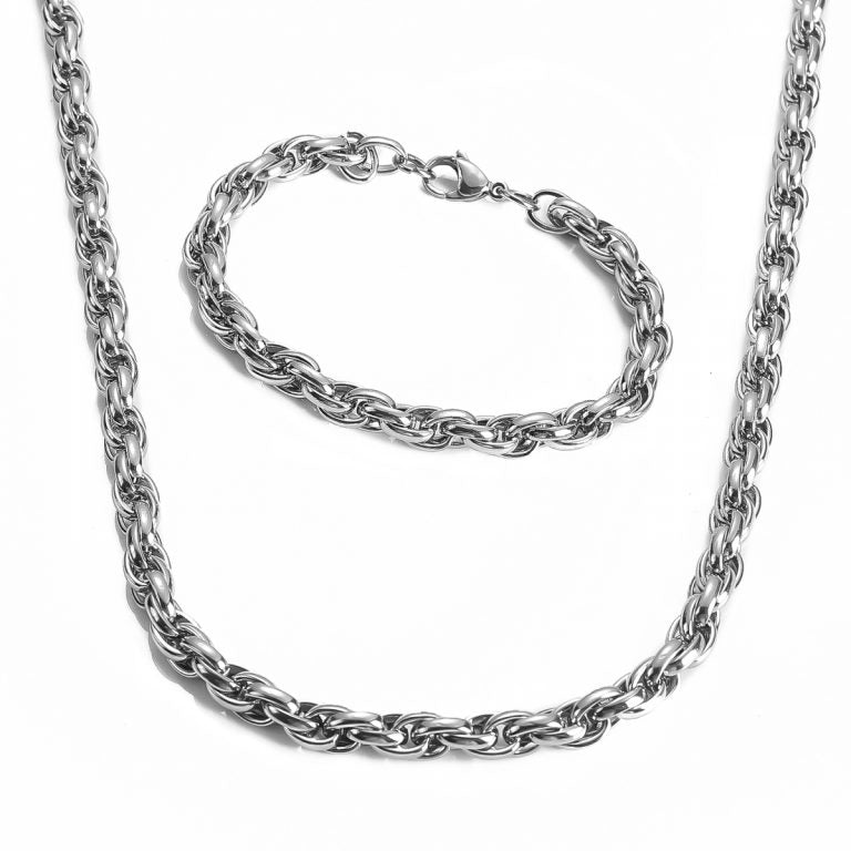 Necklace and Bracelet Birka Set (Silver)
