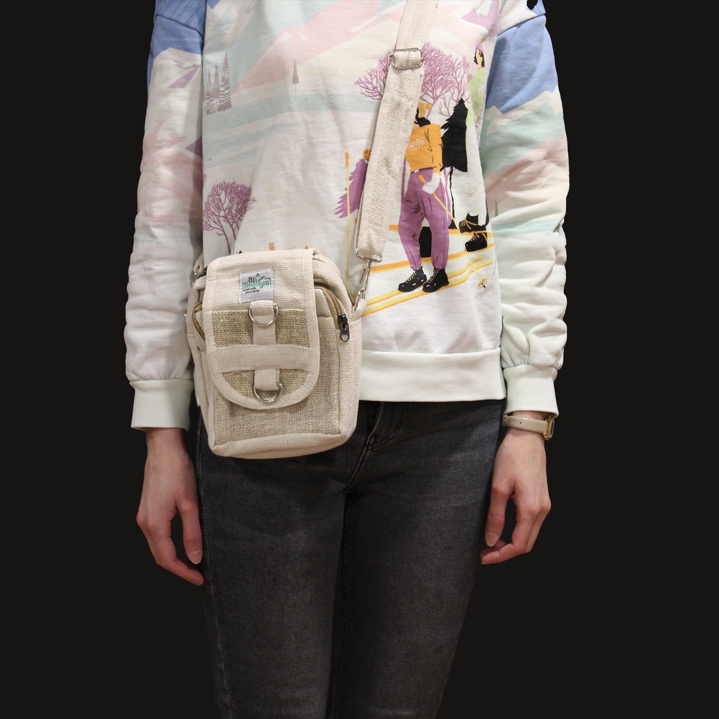 Crossbody-väska i Hampa & Bomull