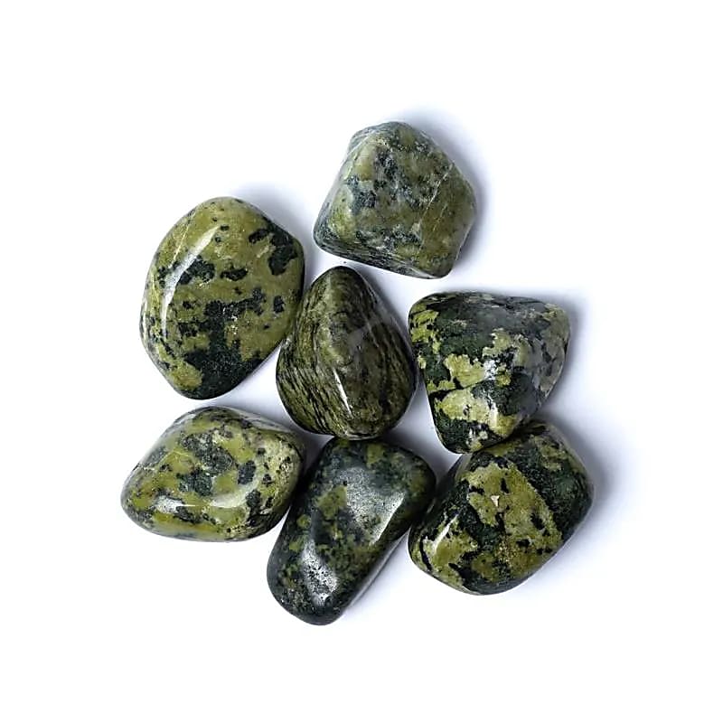 Jade-Nephrit, A-Qualität - Trommelsteine