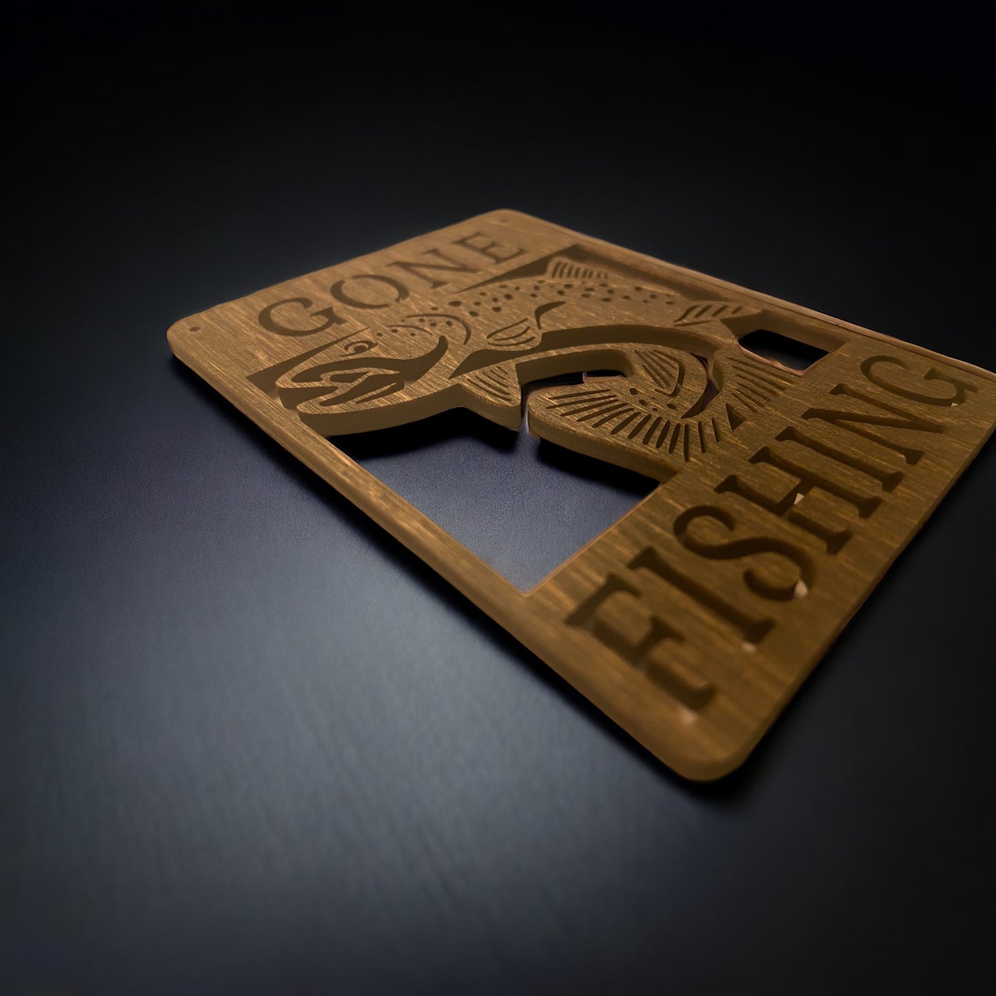 Väggskylt "Gone Fishing"