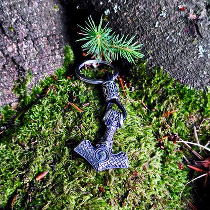 Keychain "Mjölnir-Valknut" (Silver Edition)