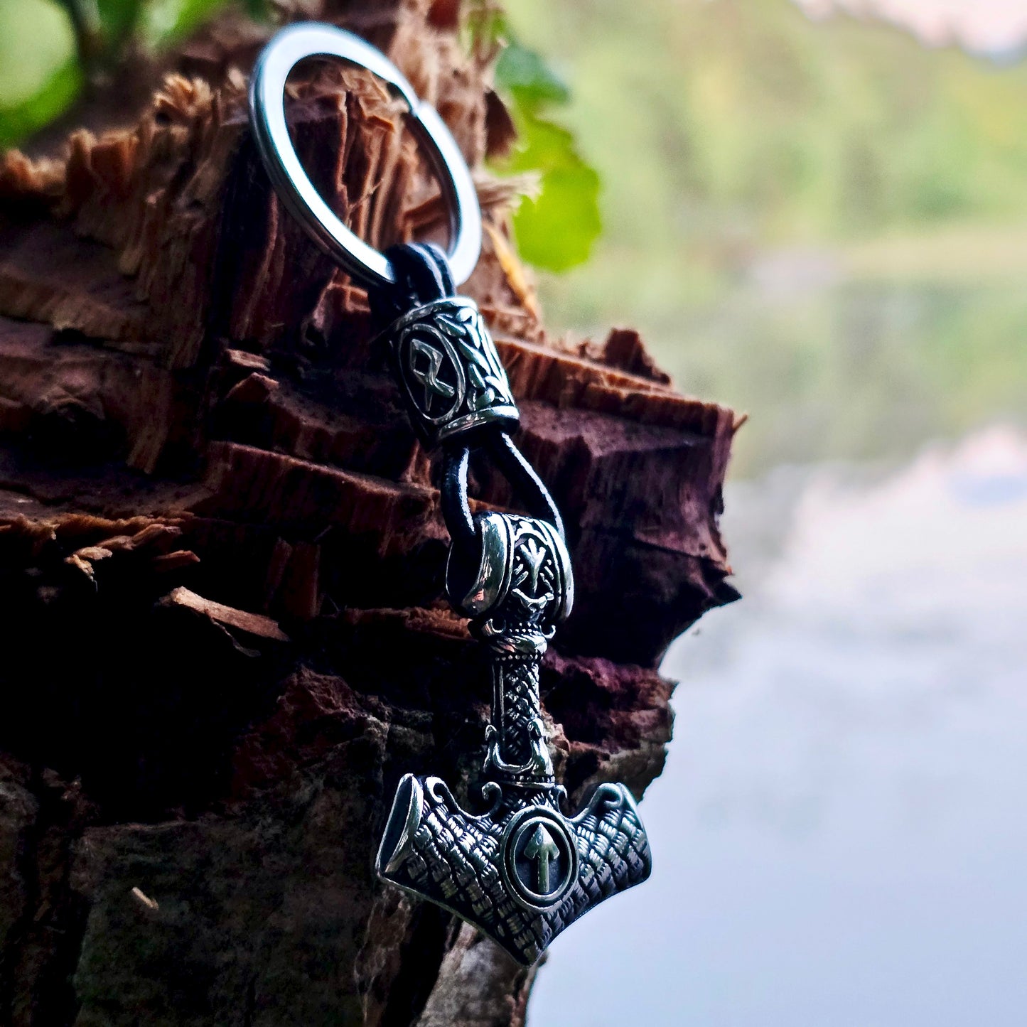 Keychain "Mjölnir-Valknut" (Silver Edition)