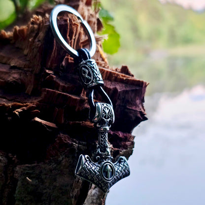 Keychain "Mjölnir-Valknut" (Silver Edition)