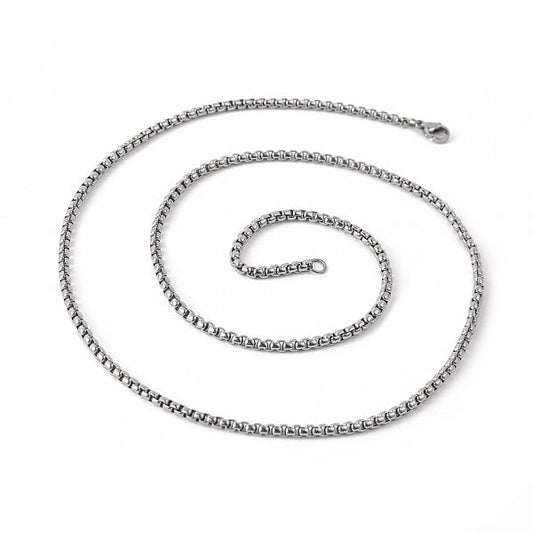 Boxchain 1,5mm Necklace (Silver)
