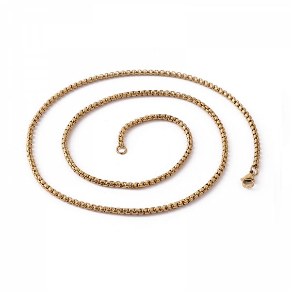 Boxchain 3mm Necklace (Gold)