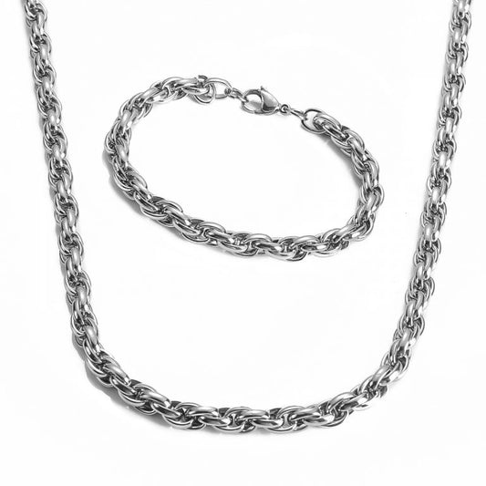 Necklace and Bracelet Birka Set (Silver)