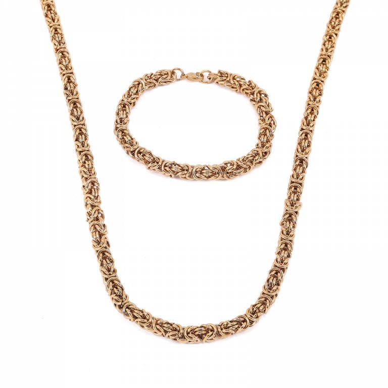 Necklace and Bracelet "Sigtuna" Set (Gold)