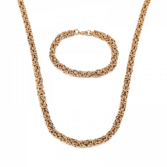 Necklace and Bracelet "Sigtuna" Set (Gold)