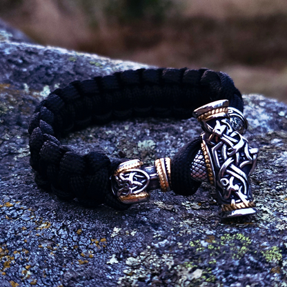 Paracord Bracelet "Mjölnir Asgard-Knot" (Dual Tone)