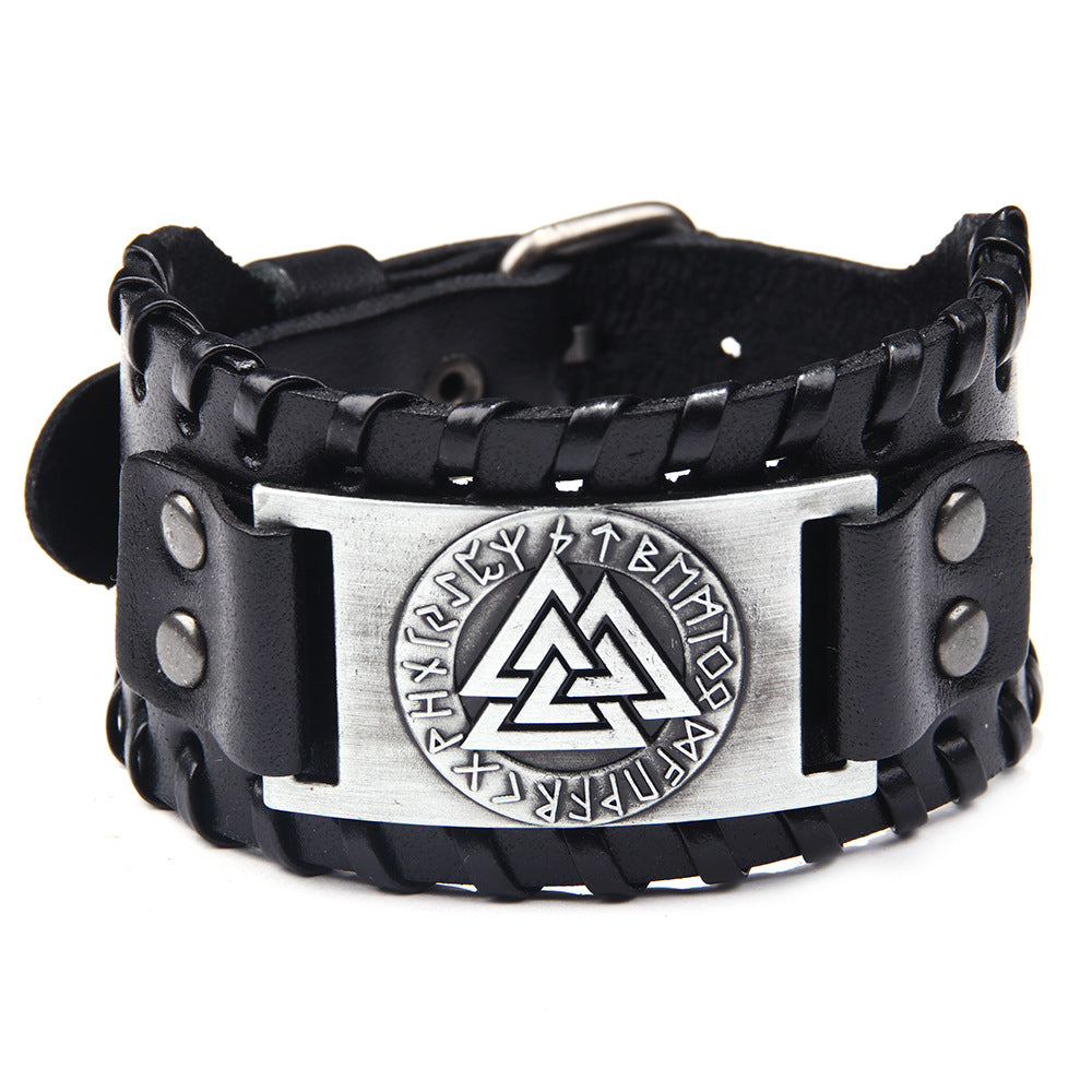 Bracelet Valknut Premiumleather (Black)