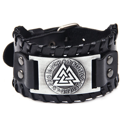 Bracelet Valknut Premiumleather (Black)