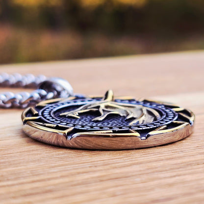 Necklace “Fenrir – The Wolf of Fate” (Dual Tone)