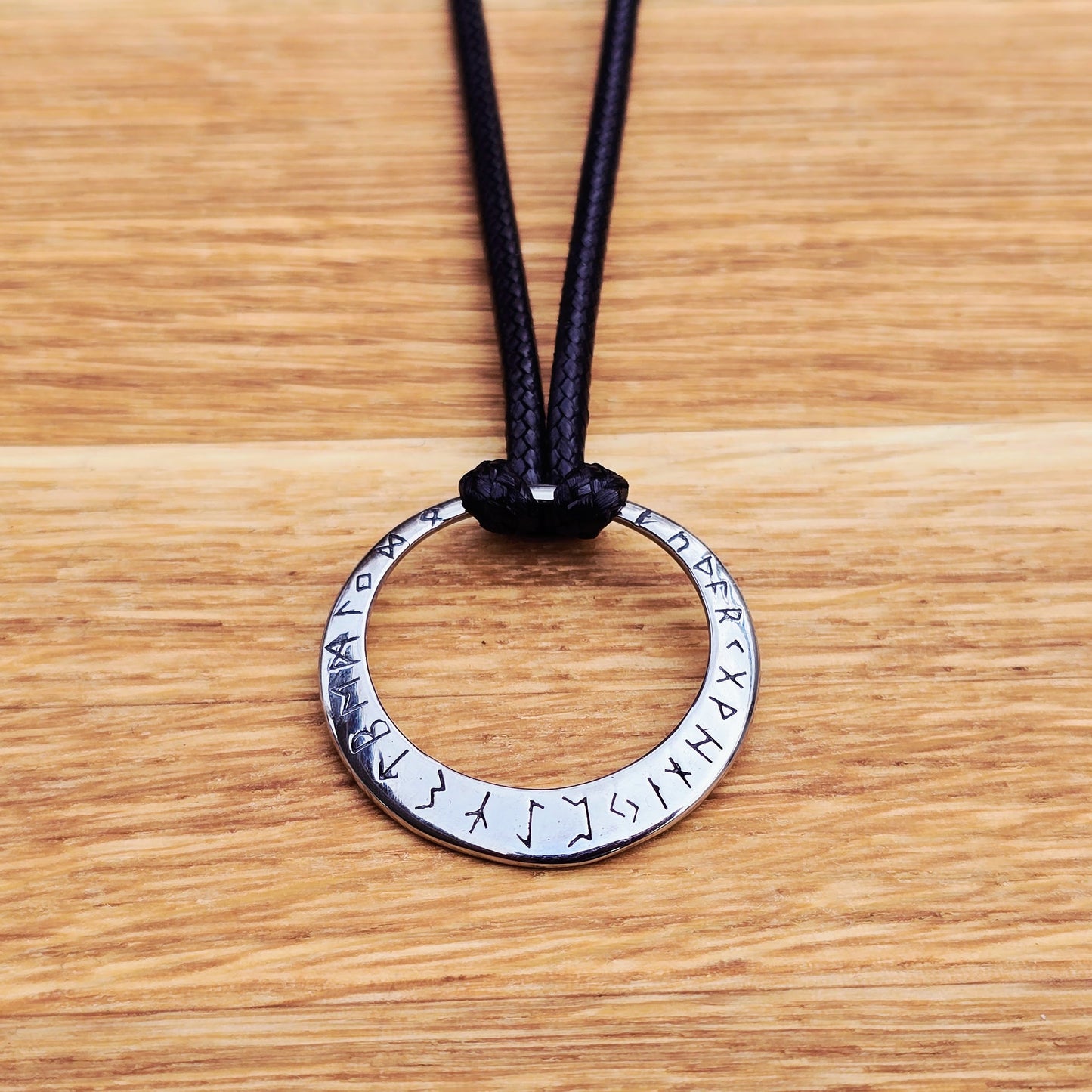Necklace "Runic Wheel" Leather