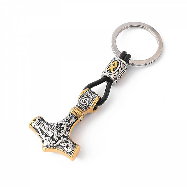 Keychain “Mjölnir Asgard Knot” (Dual Tone)