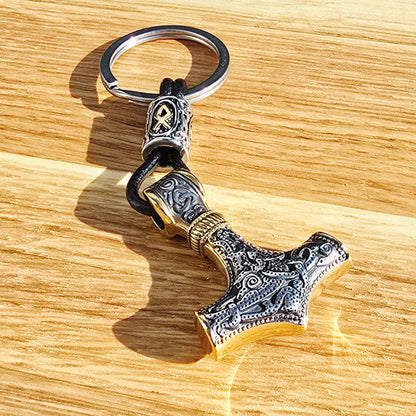 Keychain “Mjölnir Asgard Knot” (Dual Tone)