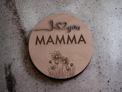 Dekoskylt "I love you Mamma"