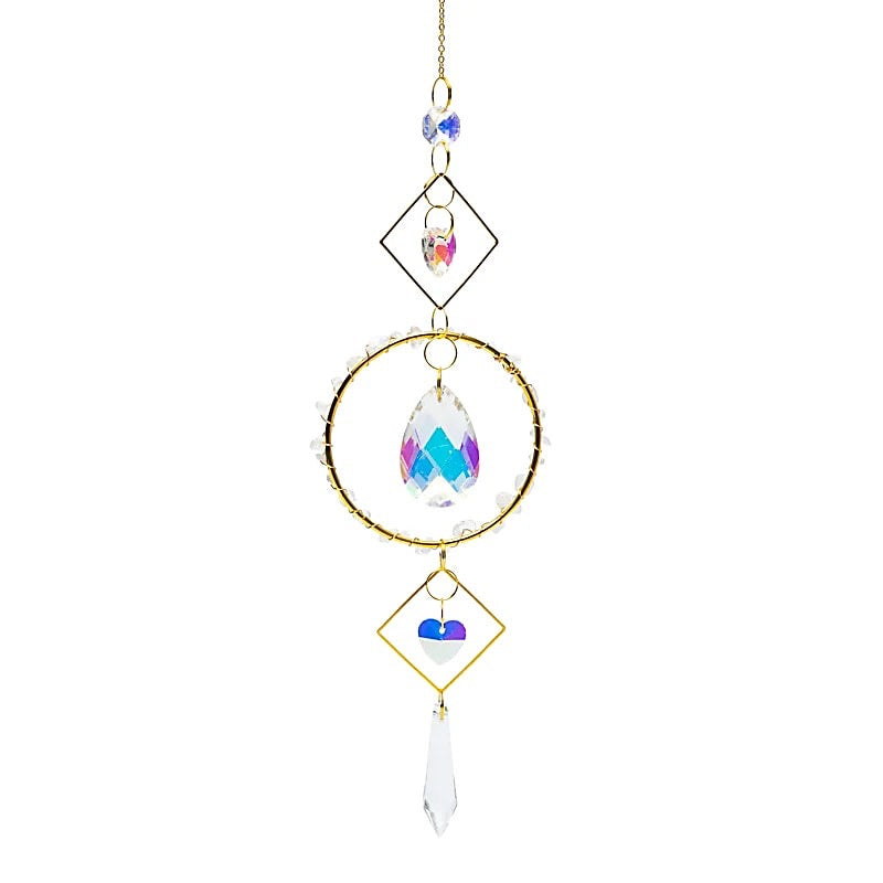 Solfångare med kristallhjärtan, 46cm