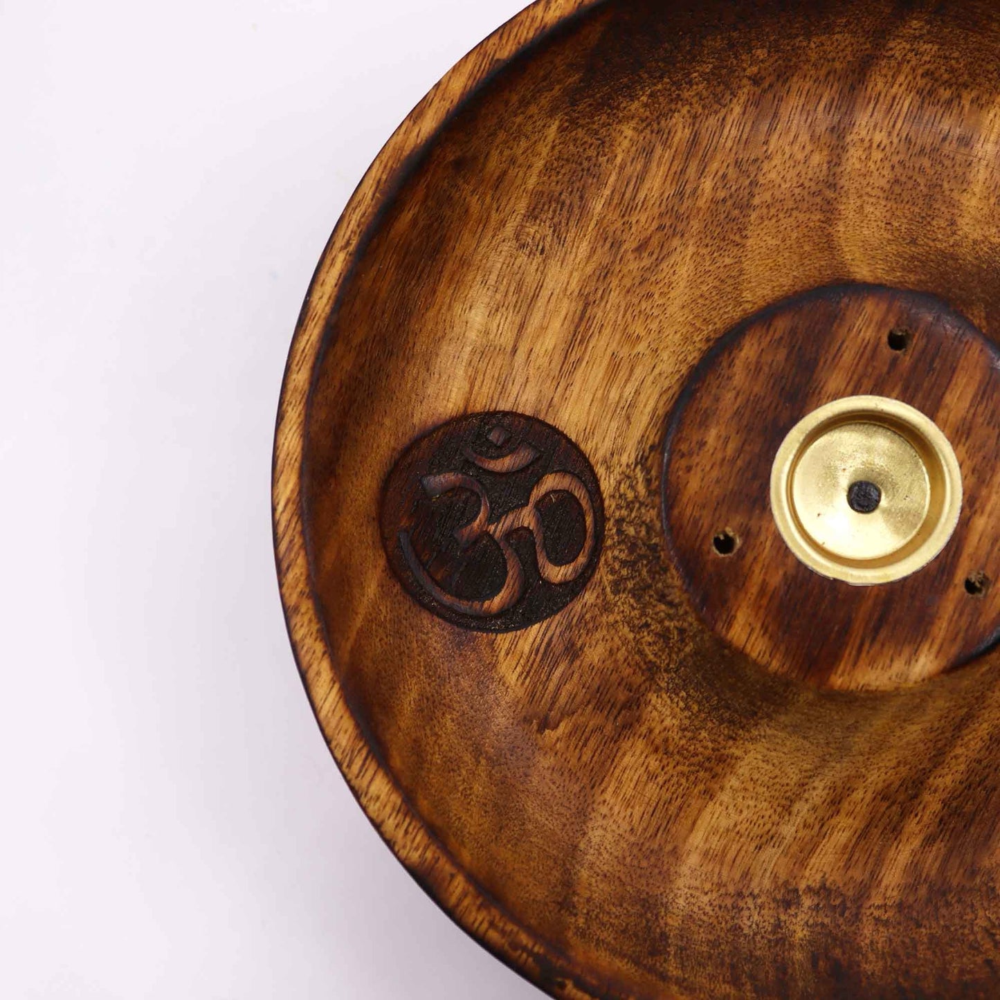 Rökelsebrännare för Pinnar & Koner – "Om" i Massivt Mangoträ