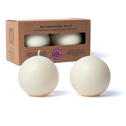 Kugelkerze „Beige“ ohne Duft 75mm - verschiedene Farben