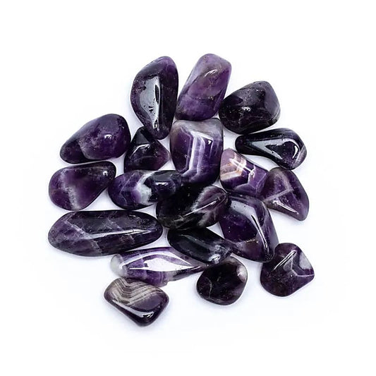 Ametist randig 20-30mm,  A-kvalitet - trumlade stenar