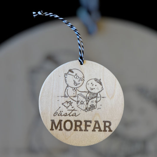 Väggdekoration "Bästa Morfar/Farmor"
