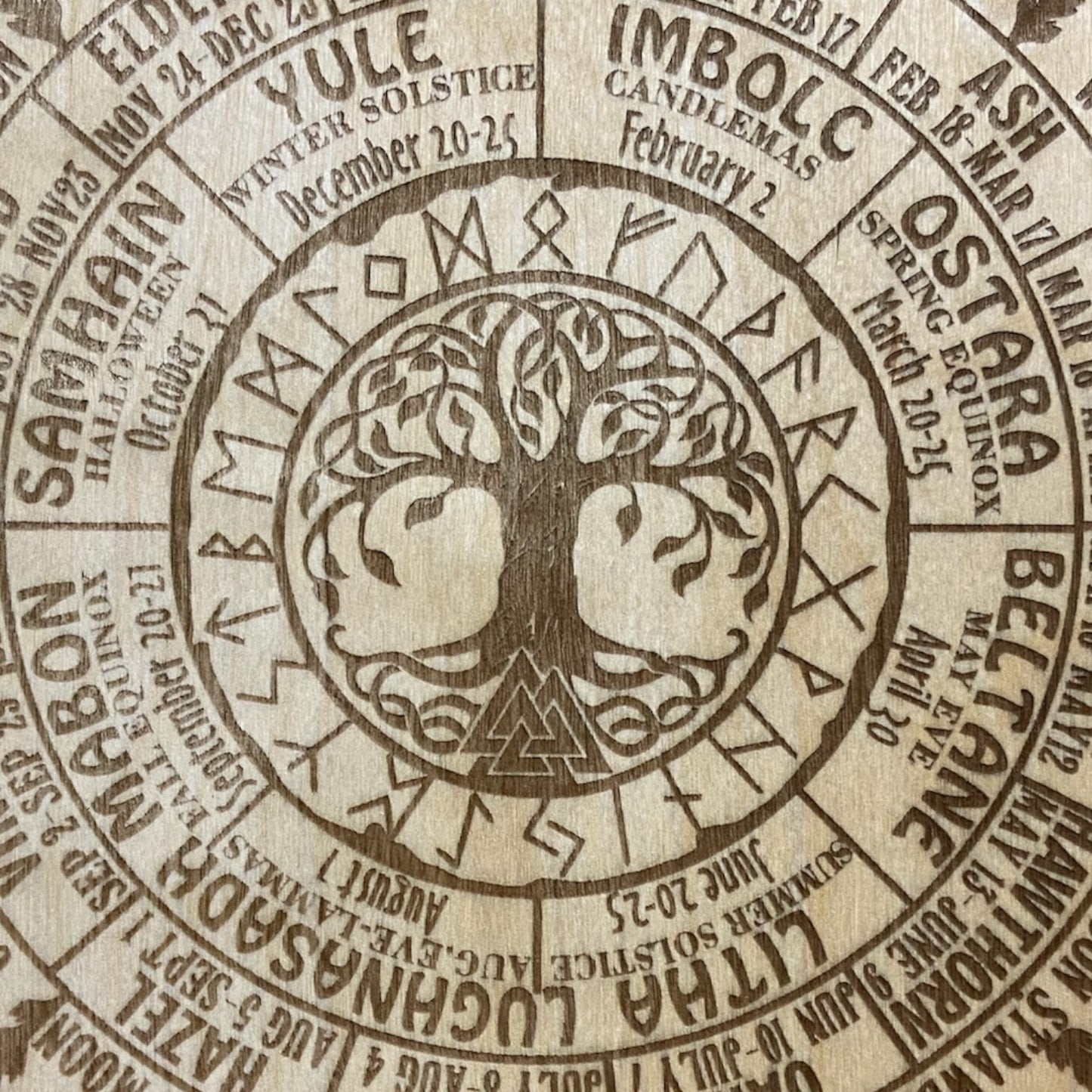 Väggdekoration "Livets Träd och Årshjul"