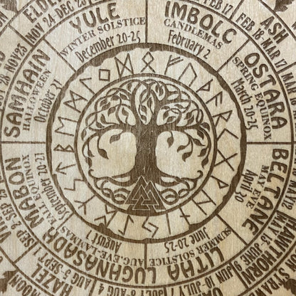 Väggdekoration "Livets Träd och Årshjul"