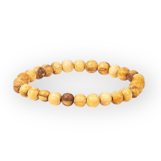 Armband Palo Santo, runda pärlor - Storlek ”S”