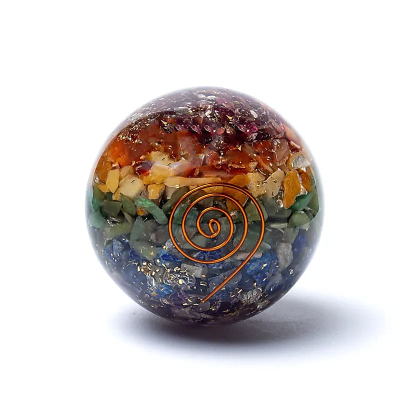 Orgonitkugel - 7 Chakren 55mm