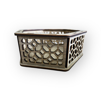 Låda hexagonal - oljad