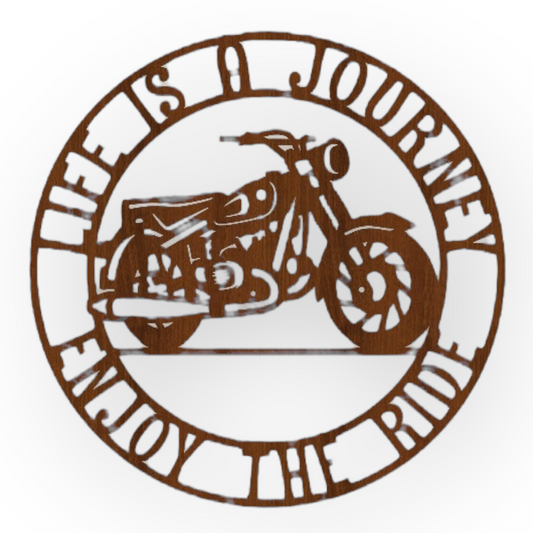 Väggdekoration "Life is a journey enjoy the ride" 🏍️✨