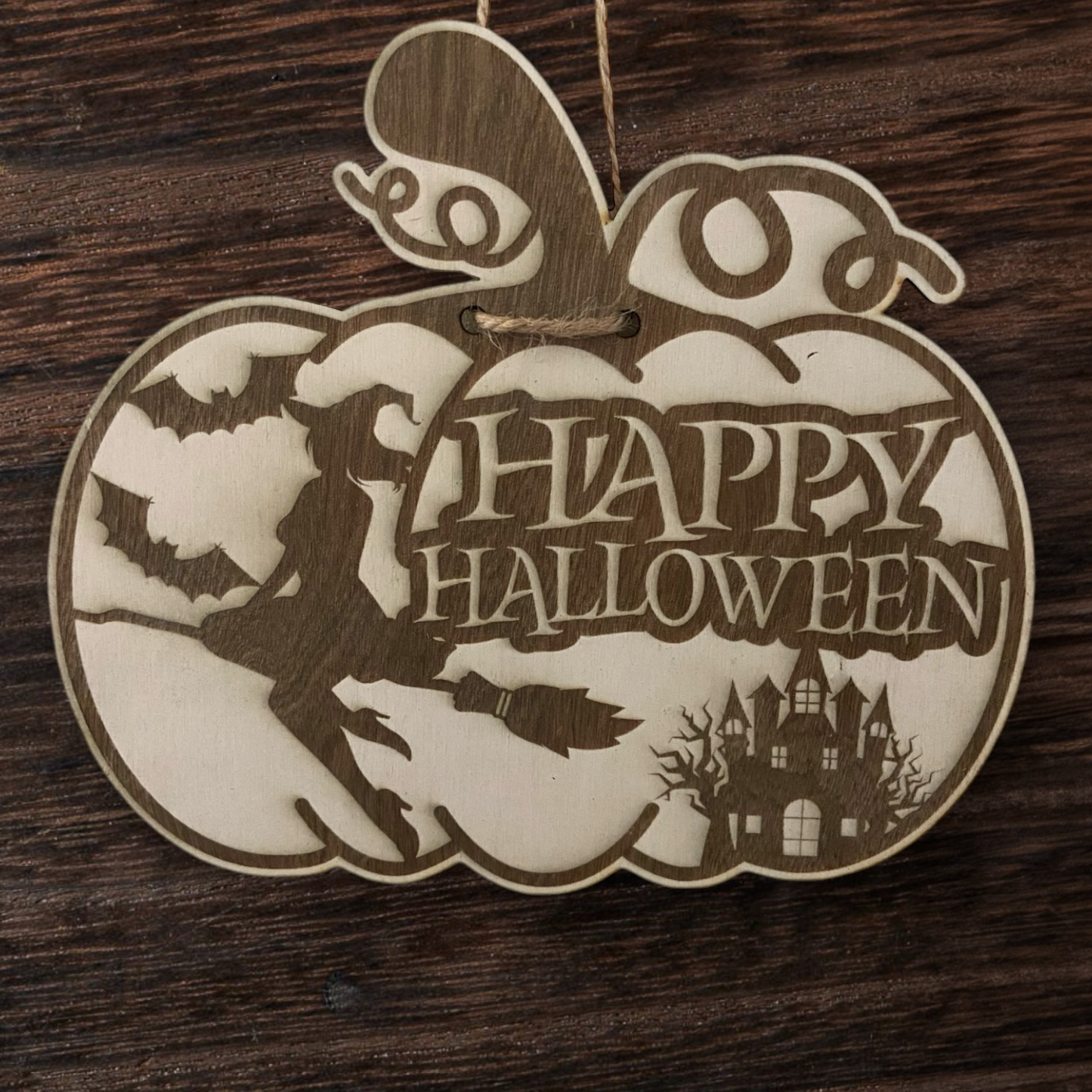 Deko-Skylt - „Pumpa-Happy Halloween"