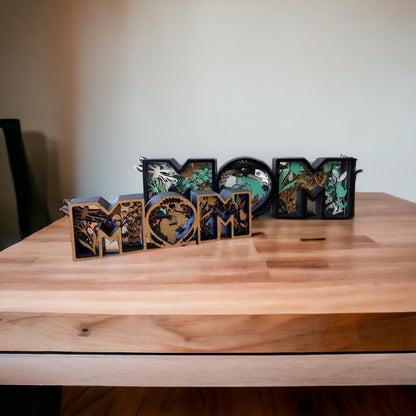 Trädekoration "Mom" Multilayer