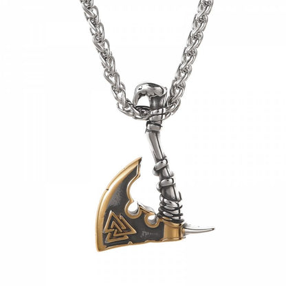 Necklace "Battle Axe" (Dual Tone)