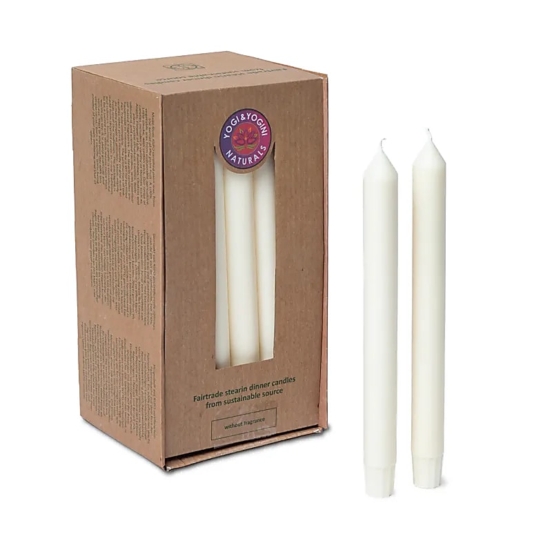 Stearinljus "Vit" doftfri - 25 St. ”Yogi &amp; Yogini”