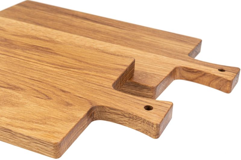 Skärbräda med handtag av oljad ek - 40x20cm