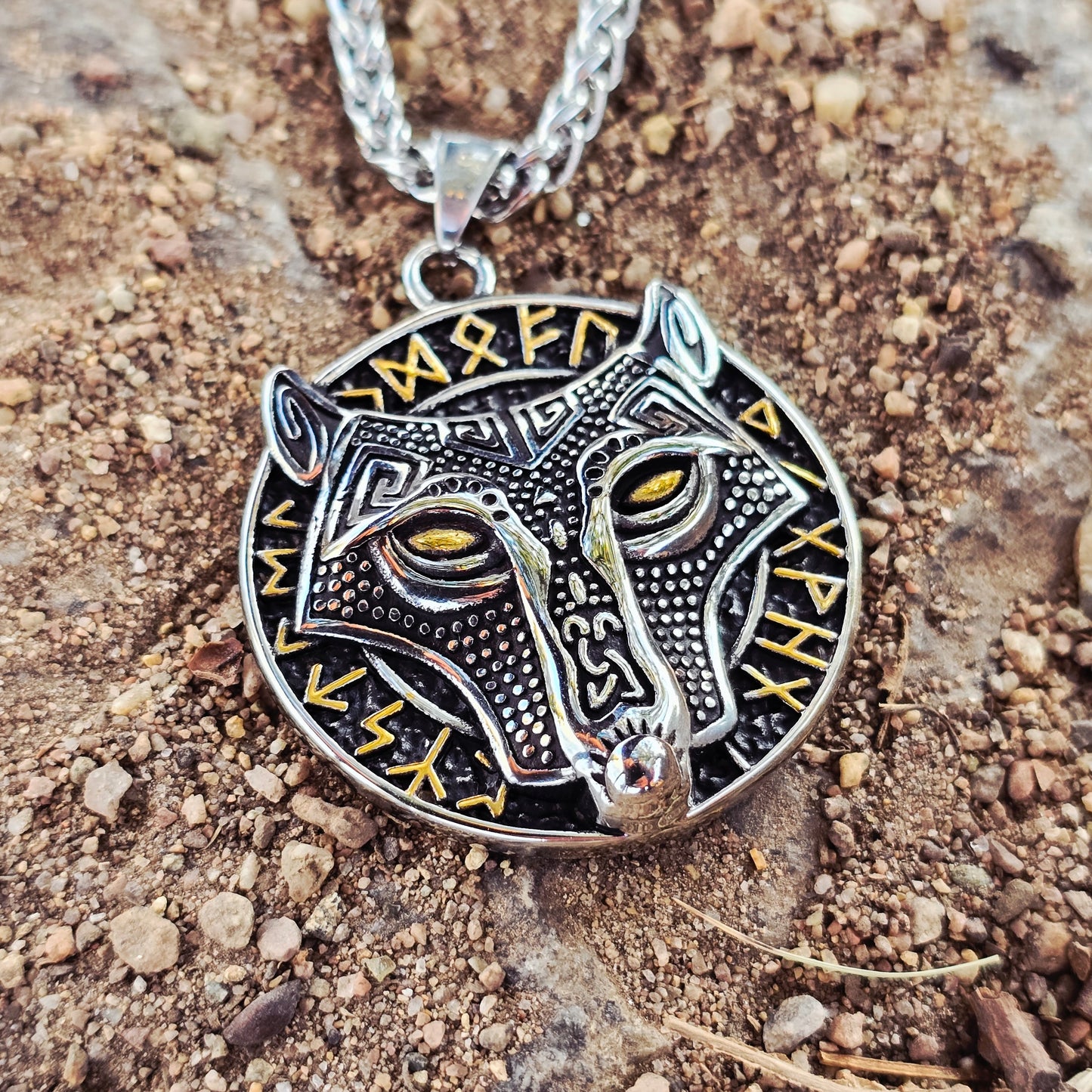 Necklace "Fenrir of Ragnarök" (Dual Tone)