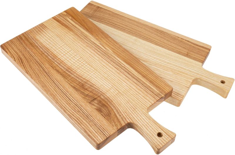 Skärbräda med handtag - kärnask oljad - 40x20cm